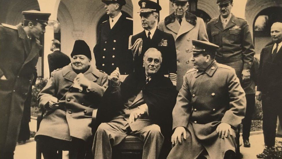 Самарий Гурарий. "Черчилль, Рузвельт и Сталин в Ялте", 1945 г.