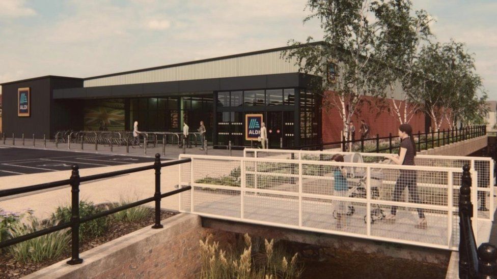 An artist's impression of the proposed Aldi