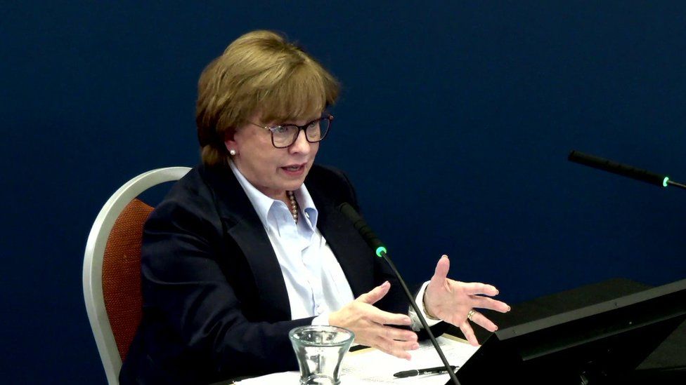 Diane Dodds speaking during the Covid-19 inquiry