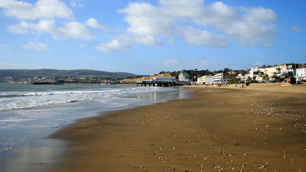 Sandown beach, a sandy beach on the Isle of Wight