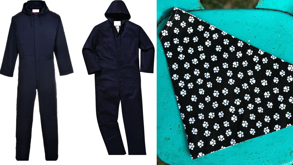 Boiler suits and paw print bandana