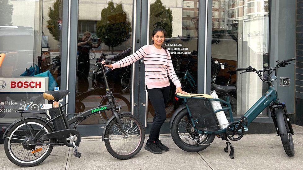 An e-bike trade in project, New York