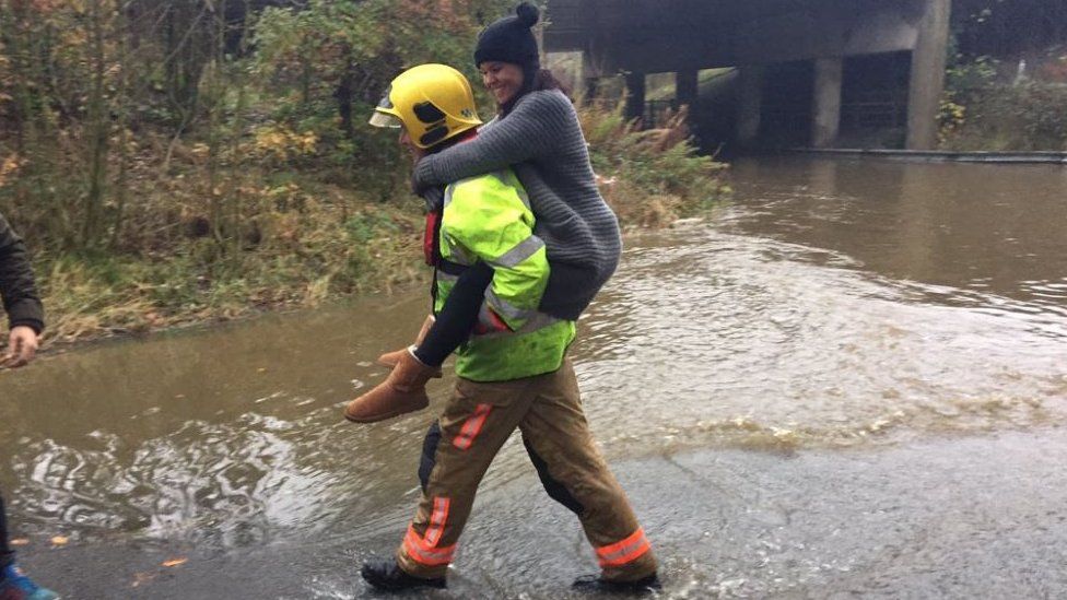 Four Rescued From Floodwaters In Bury - BBC News