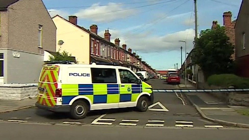 Police van in Leinster Road