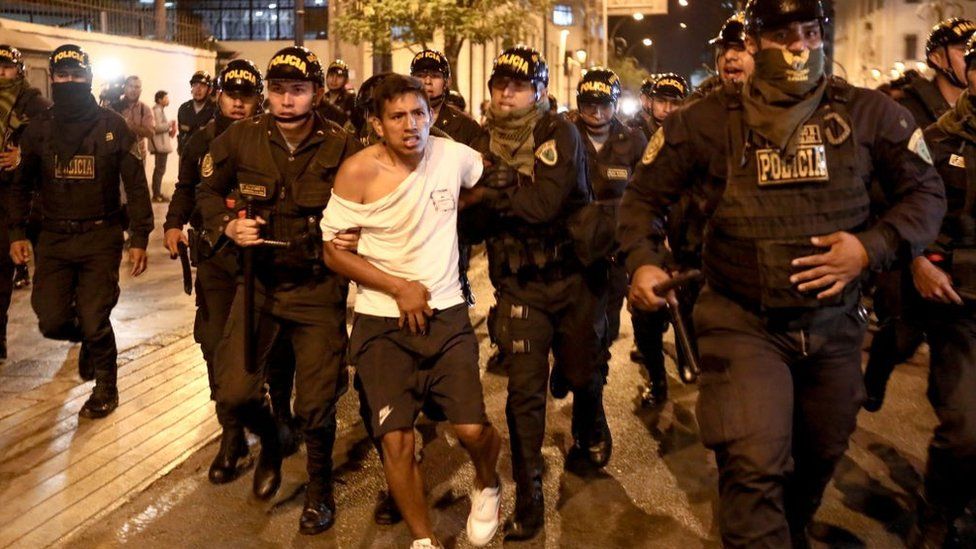 Protester arrested by security forces