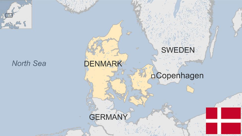 map of Denmark