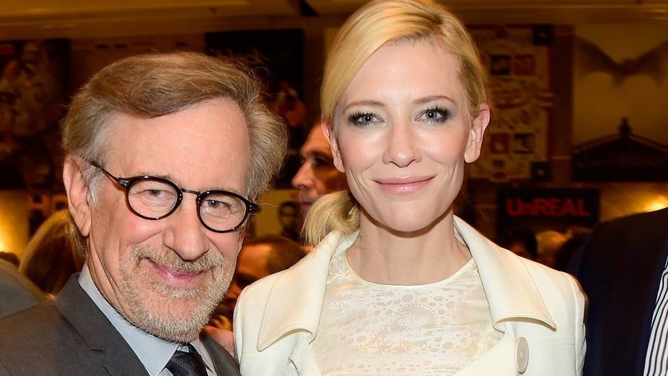 Director Steven Spielberg and actress Cate Blanchett