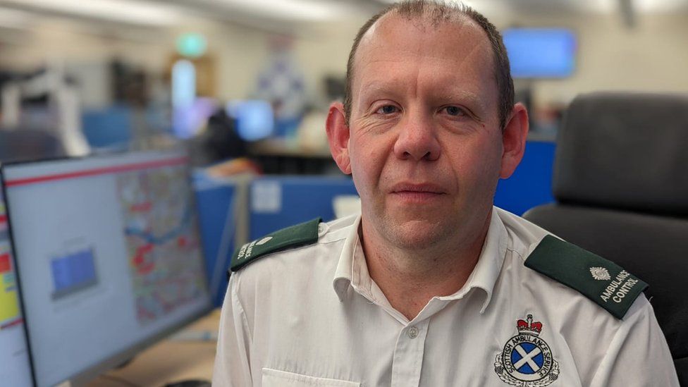 Scottish Ambulance Service call handling supervisor Alan Lomas says staff find it difficult to tell patients they can face a long wait