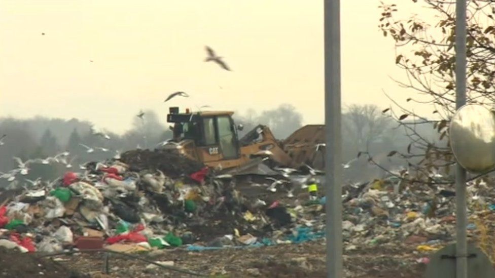 Waste at the site