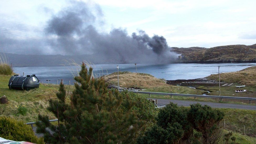 Fire on Isle of Scalpay