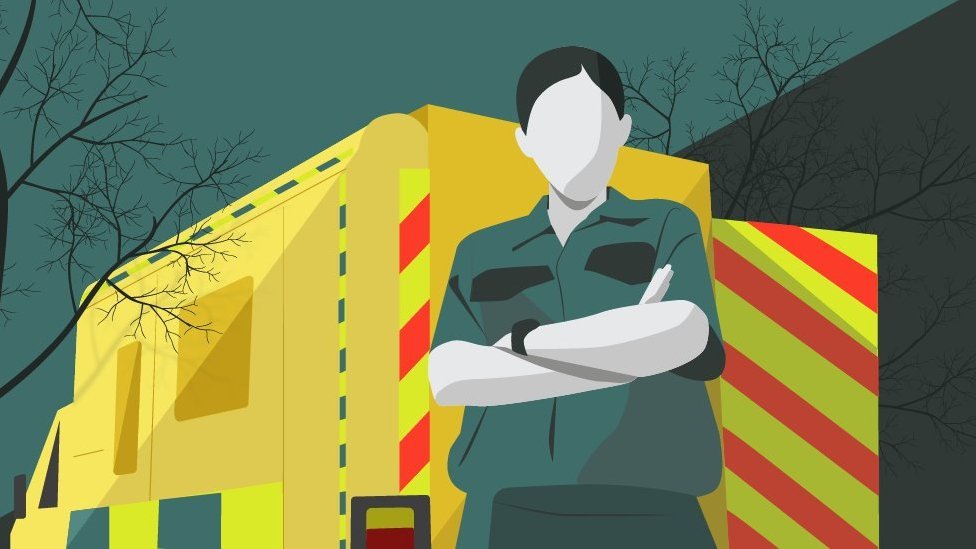 Illustration of a paramedic