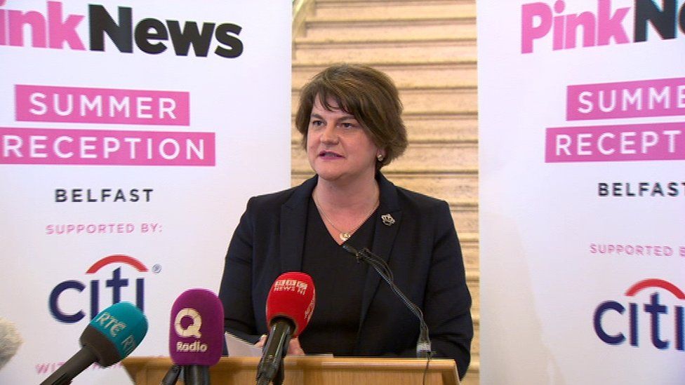 Arlene Foster at Pink News event