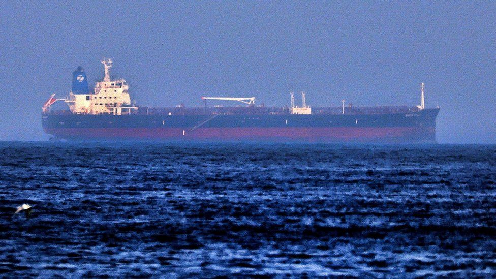Israeli-managed tanker MT Mercer Street, off Fujairah in the United Arab Emirates (3 August 2021)