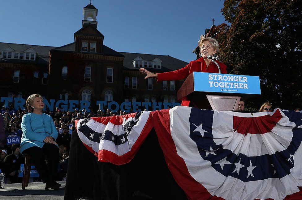 Warren and Clinton campaigning together