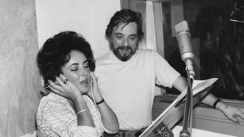 Elizabeth Taylor and Stephen Sondheim. File photo