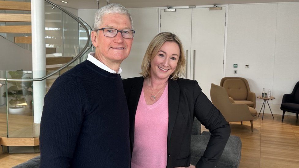 Tim Cook and Zoe Kleinman