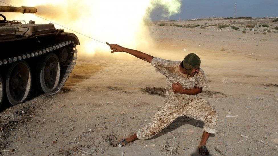 Pro-government fighter in Sirte