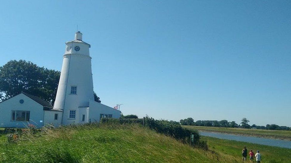 The Sir Peter Scott Lighthouse at Sutton Bridge in Lincolnshire