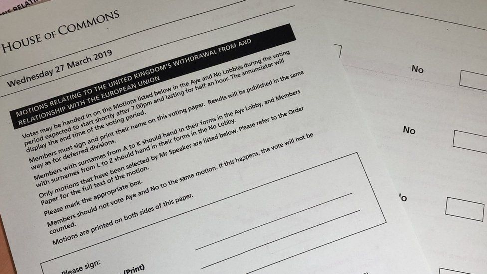 Copy of ballot paper