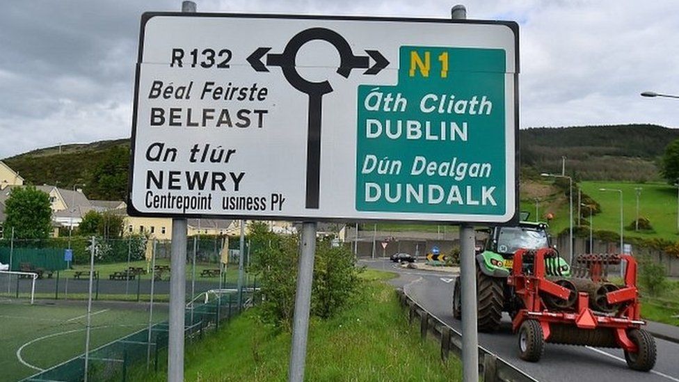 Sign near Irish border