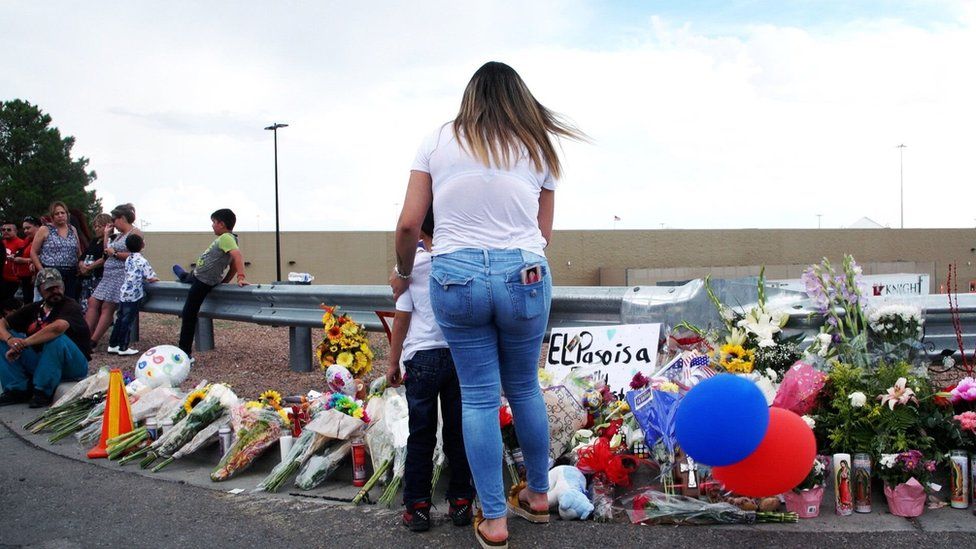 Memorials have sprung up around the Walmart
