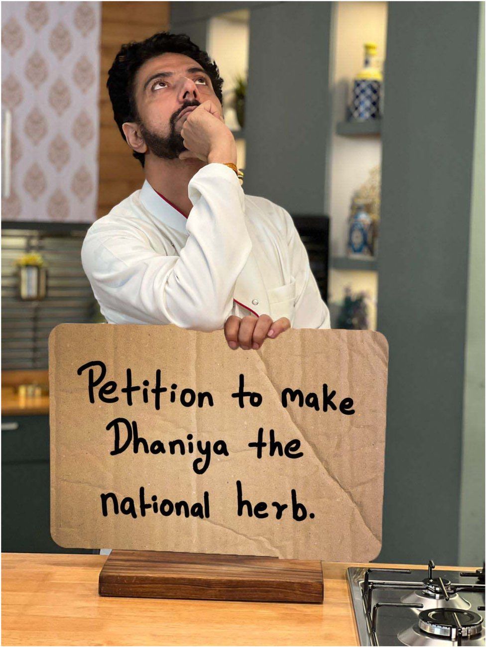 Chef Ranveer Brar with his petition