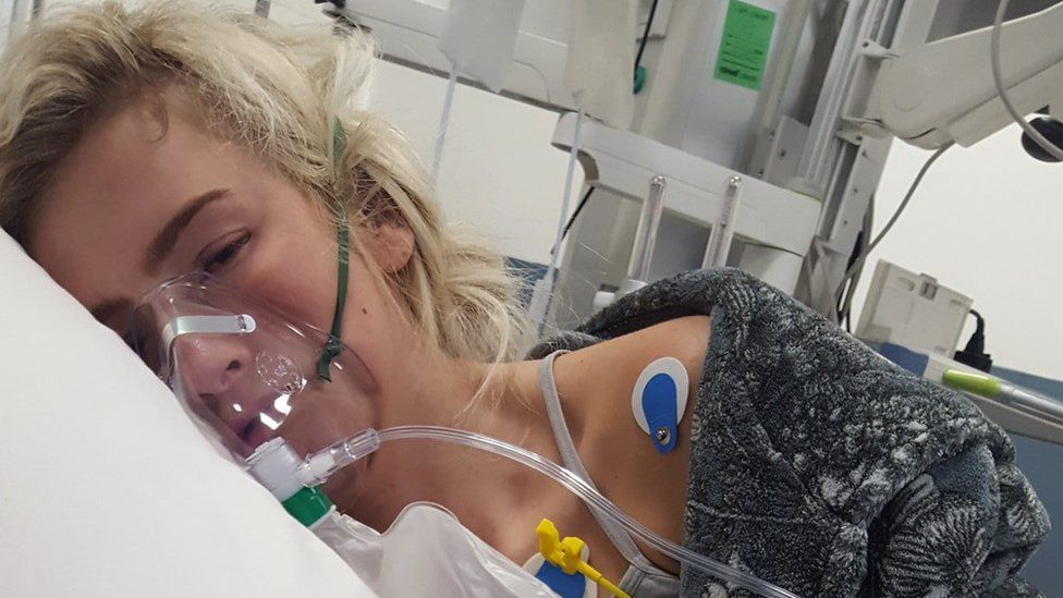 Nicole Adams' partner tweeted a photo of her in hospital