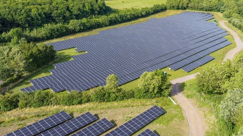 Solar farm at Vale of Glamorgan in Wales