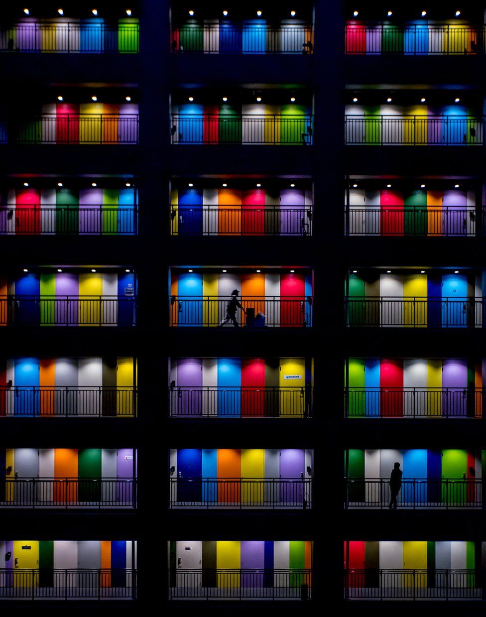 Colourful doors, Jakarta, Indonesia