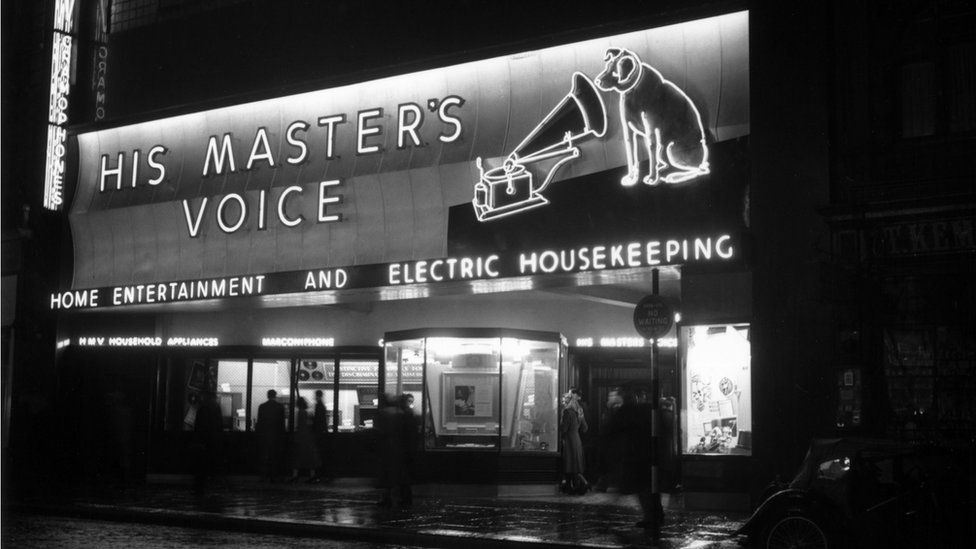 HMV at 363 Oxford Street in 1949
