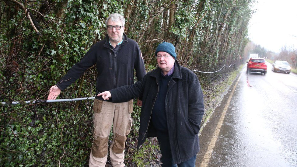 Neville Armstrong complained about the townland's broadband cable