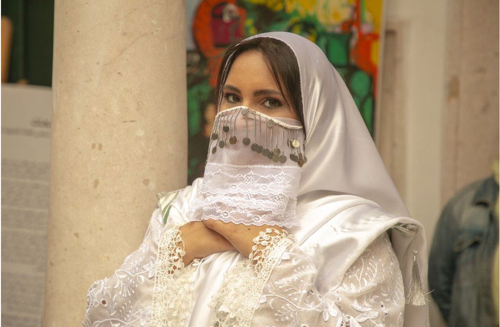 Woman wearing traditional Tunisian attire