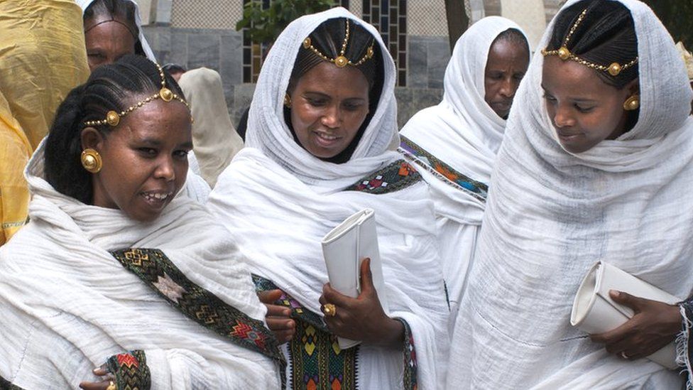 Orthodox Christians in Aksum, Ethiopia