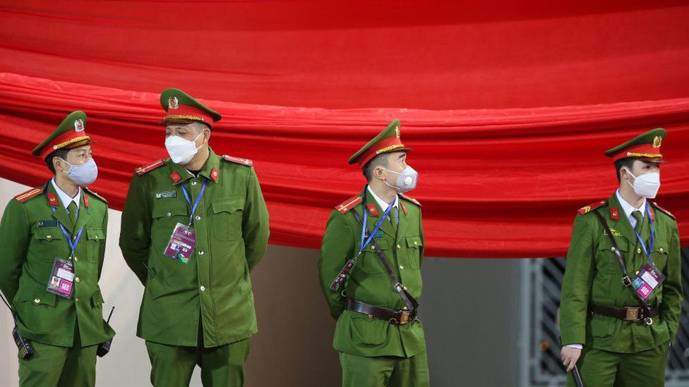 Vietnamese police officers