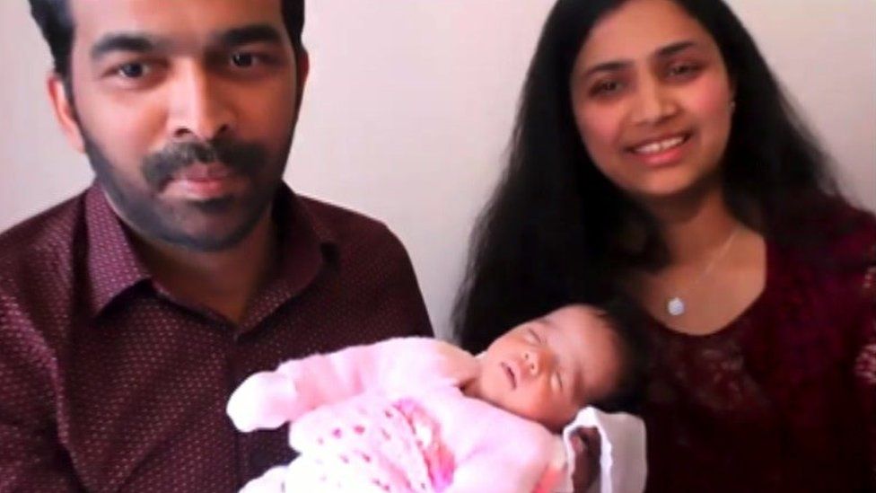 George and Rose with baby Catherine