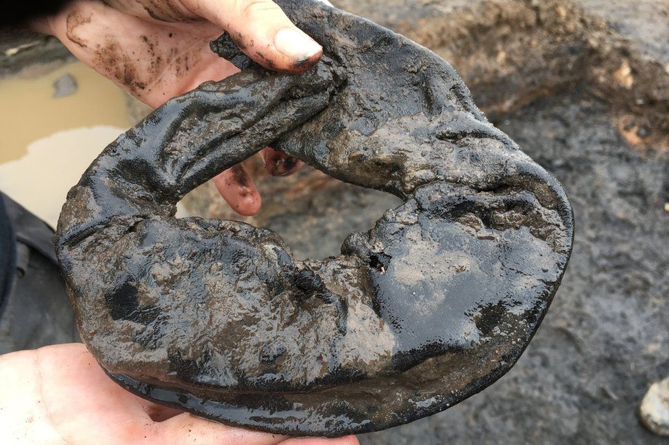 A boxing glove was found as well as combs, toys and shoes at the site of Roman forts