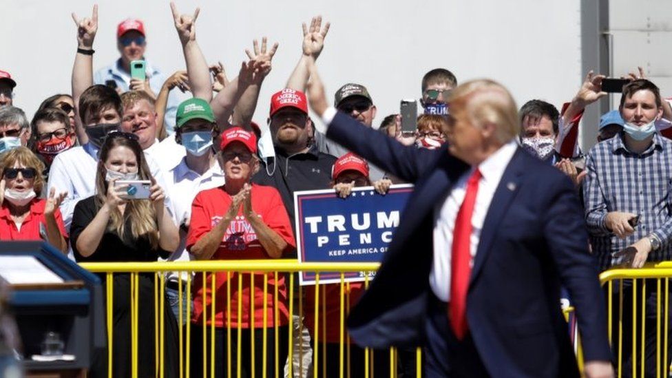 Trump campaigns in Minneapolis, Minnesota
