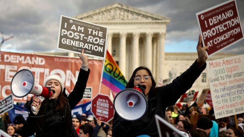 People attend the 50th annual March for Life rally in front of the US Supreme Court on January 20, 2023 in Washington, DC