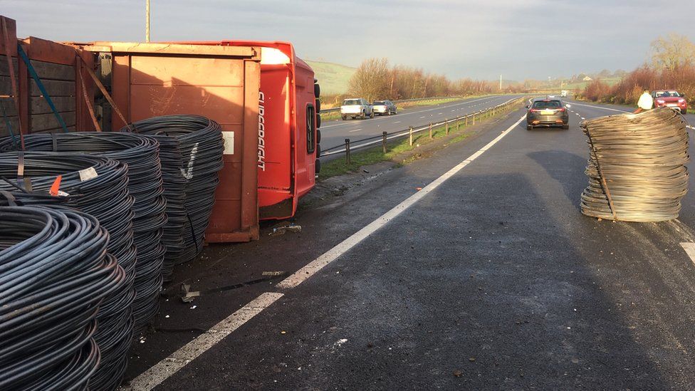 A1 carriageway near Newry reopens after second crash BBC News