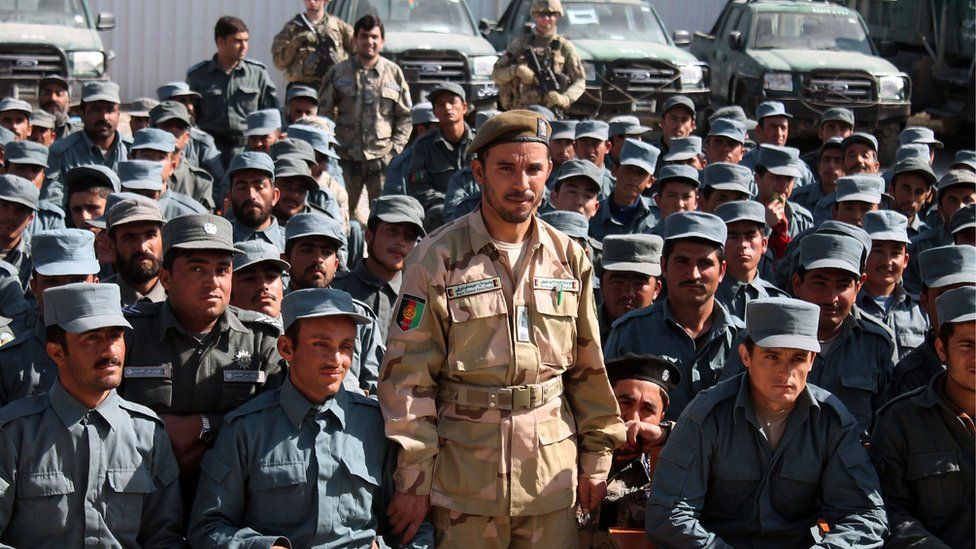 Gen Raziq at a police training college in Kandahar