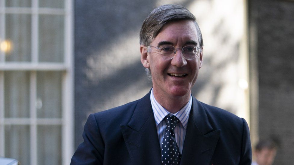Jacob Rees-Mogg outside Downing St