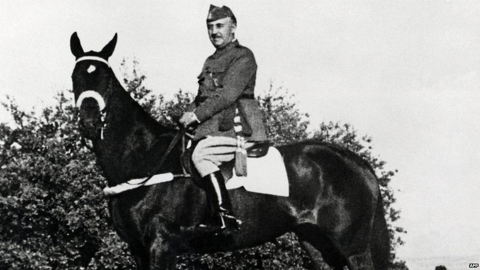 Gen Franco on a horse