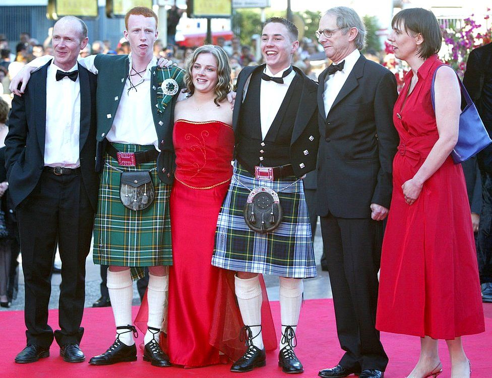 Martin Compston (third right) with cast and crew of Sweet Sixteen at Cannes