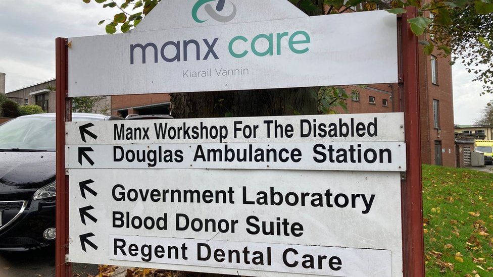 Manx Care sign for services including Regent Dental Care