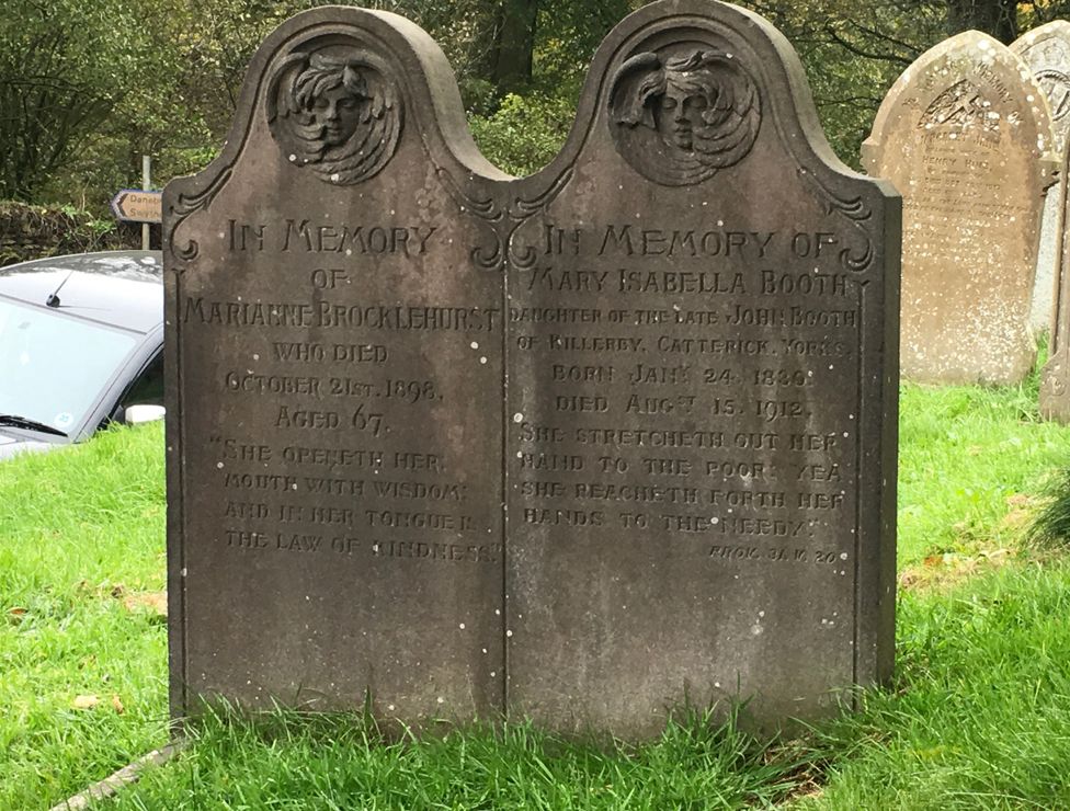 The graves of Marianne Brocklehurst and Isabella Booth