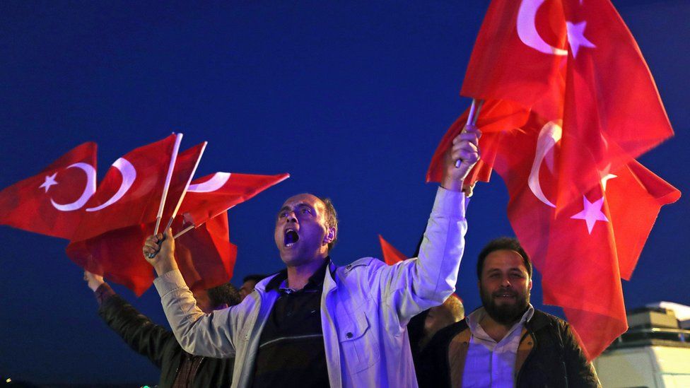 President Erdogan's supporters are celebrating on Istanbul's streets