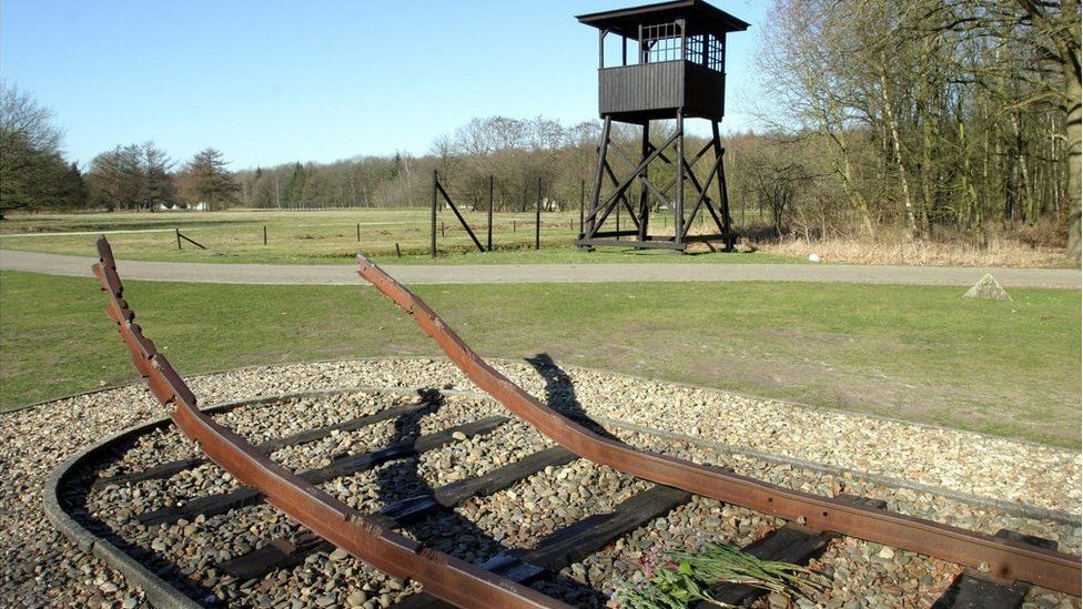 A monument placed in May 1970 at the Dutch World War II transit camp in Westerbork
