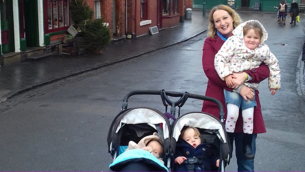 Stacey Chilcott with her three children at the Black Country Living Museum