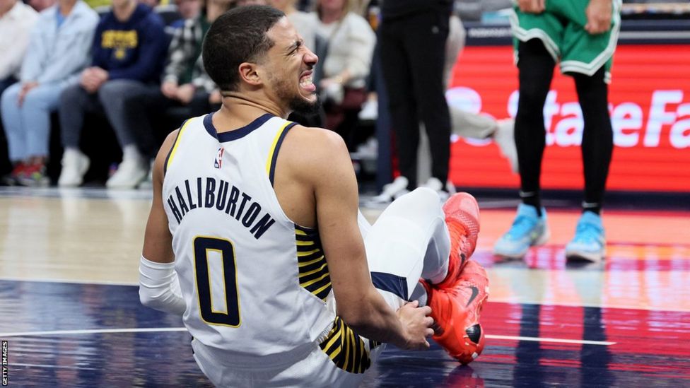 NBA: Tyrese Haliburton Injured As Indiana Pacers Beat Boston Celtics ...