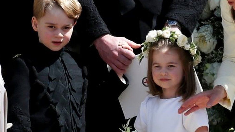 Eugenie wedding George and Charlotte among pageboys and